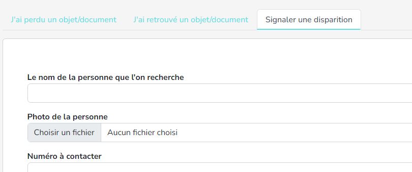 Image d'illustration pour choisir l'onglet 'Signaler une disparition'